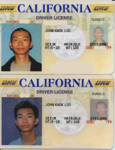 カリフォルニア州の運転免許証