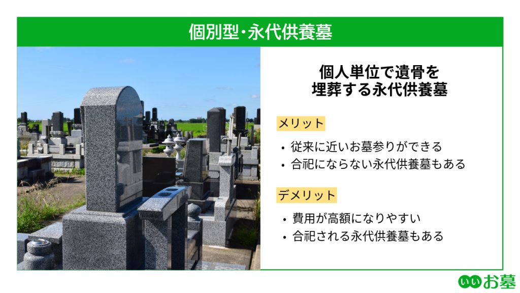 個別型・永代供養墓の解説図