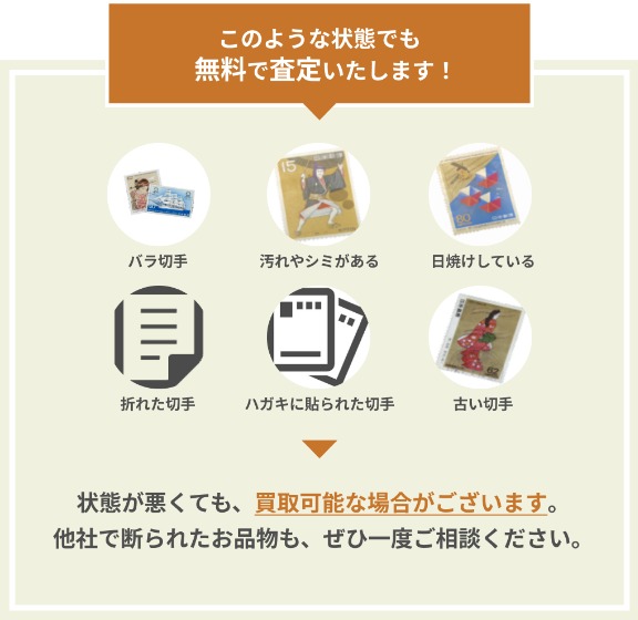 こんあ状態でも買い取れる切手