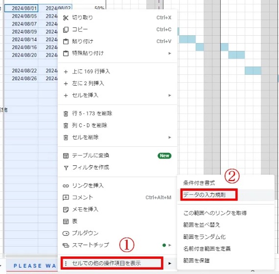 データの入力規則