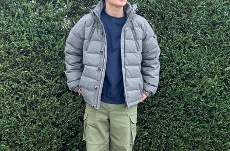 グレー×オーバーサイズスウェット