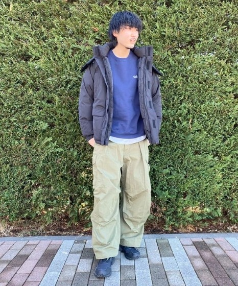 黒マウンテンパーカ秋2