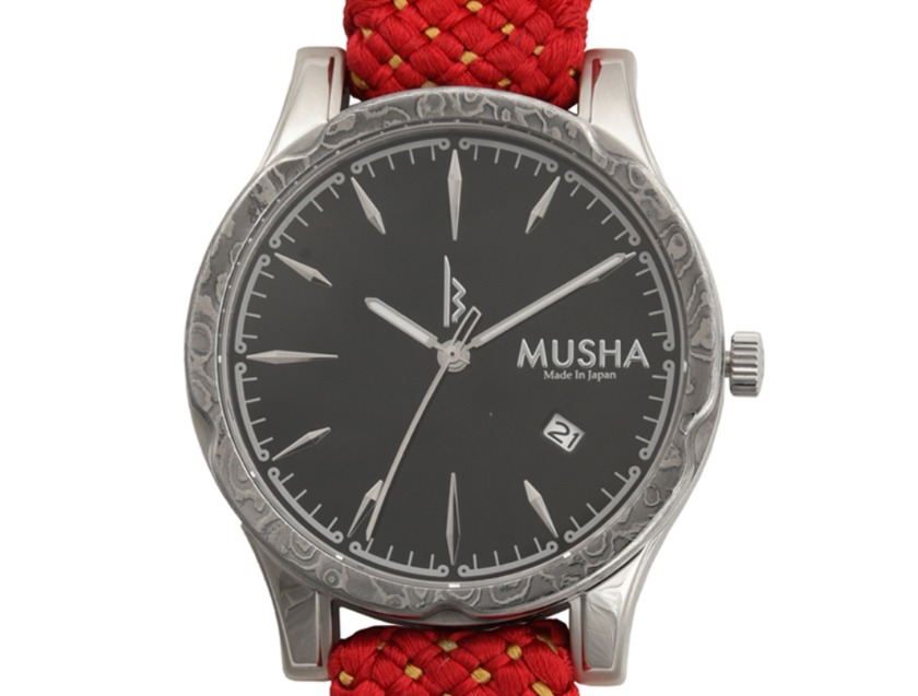 MUSHA(ムシャ)「Nobunaga」（黒文字盤✕組紐）