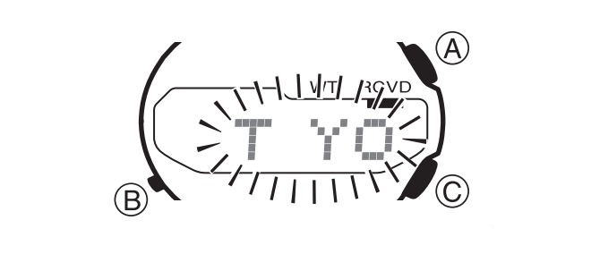 STEP3:右下で都市設定を合わせ時刻を合わせる