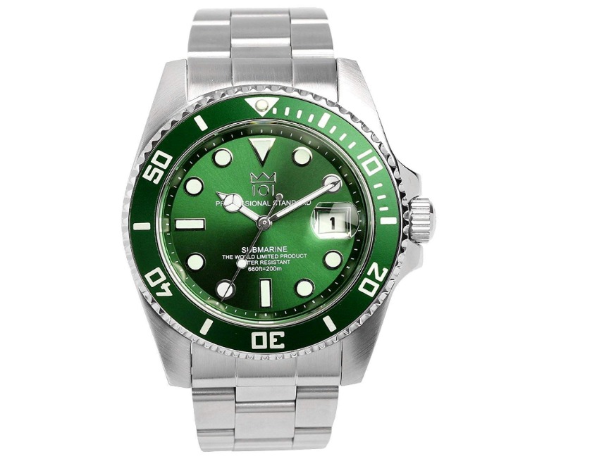 ブロニカ ダイバーズ 腕時計 グリーン BR-818