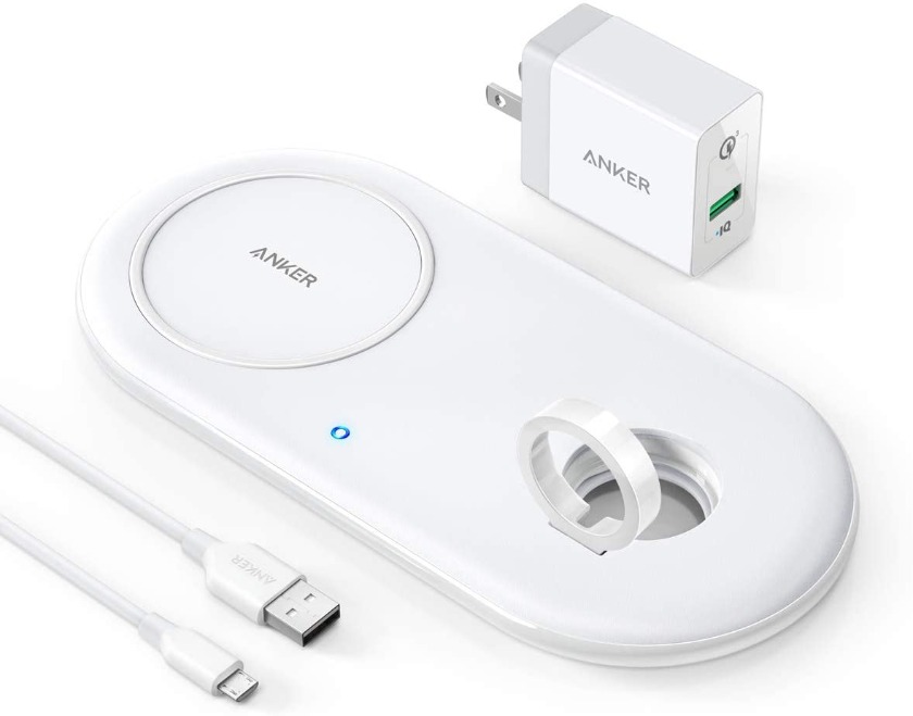 AppleWatch対応のQI充電器：Anker PowerWave+ Pad with Watch Holder
