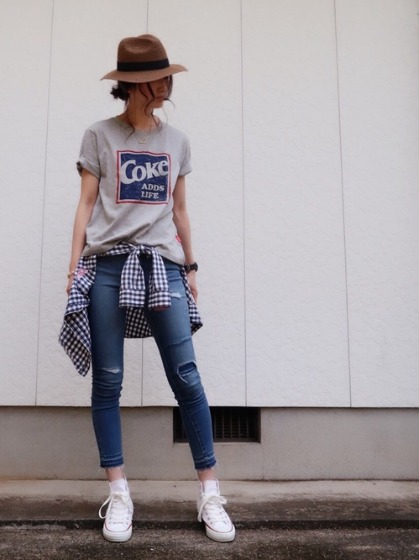 ①ルミノックス×カジュアルTコーデ