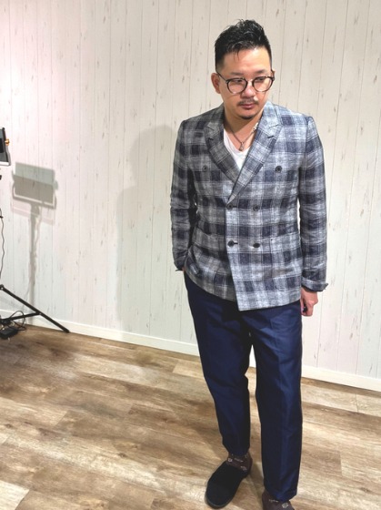 コーデ4：ジャケパンスタイル×プレーントゥ