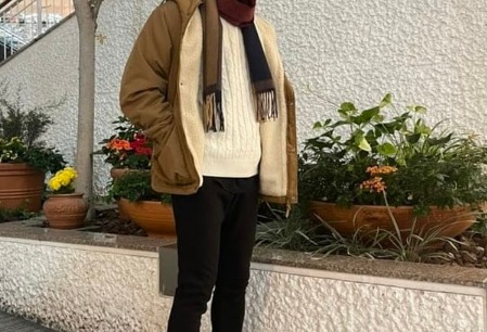 マフラー×ケージニット