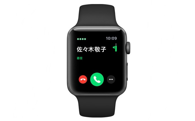 AppleWatchの電話(通話)に出る方法