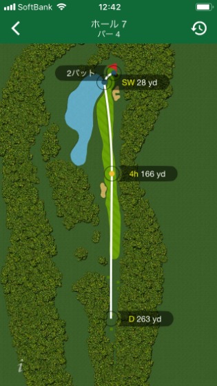 ゴルフショットの正確な距離を測定