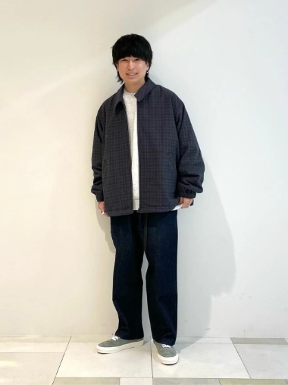 ブラック×イージーデニムパンツ