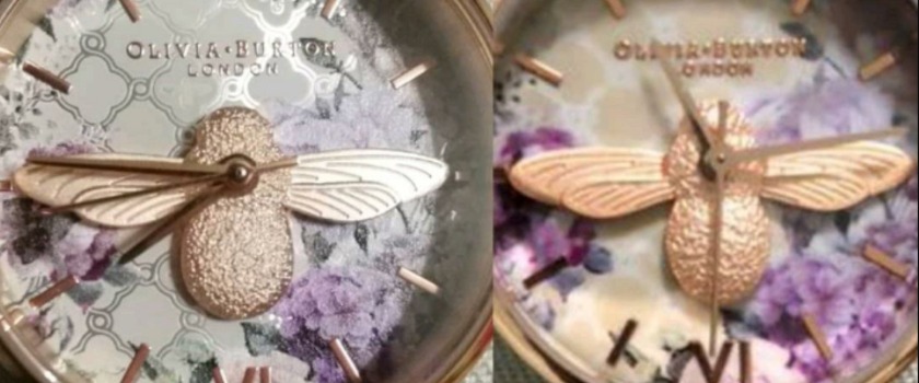 オリビアバートン偽物の見分け方②文字盤の柄やデザインに違いあり