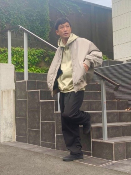 コーデ5：Ma-1ベージュ×ホワイト