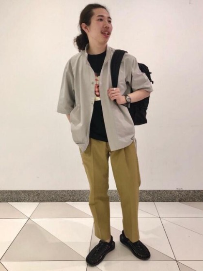 コーデ2：アースカラー系×ブラック