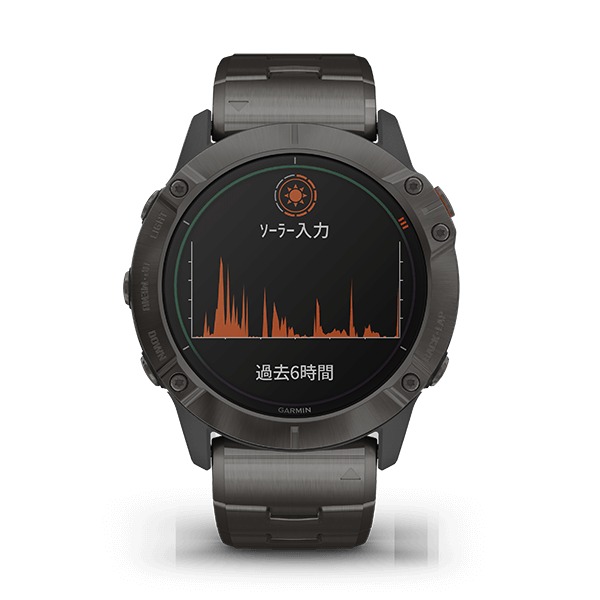 fēnix 6X Pro Dual Power Ti Black DLC Titanium bandの機能・特徴