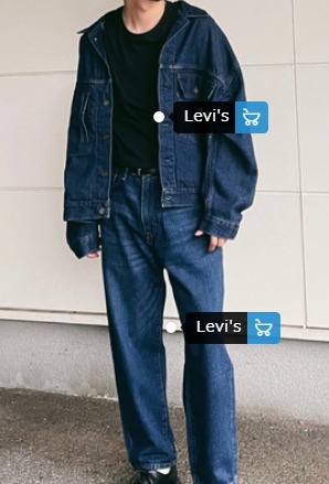 コーデ2：ブルージャケット×ブラック