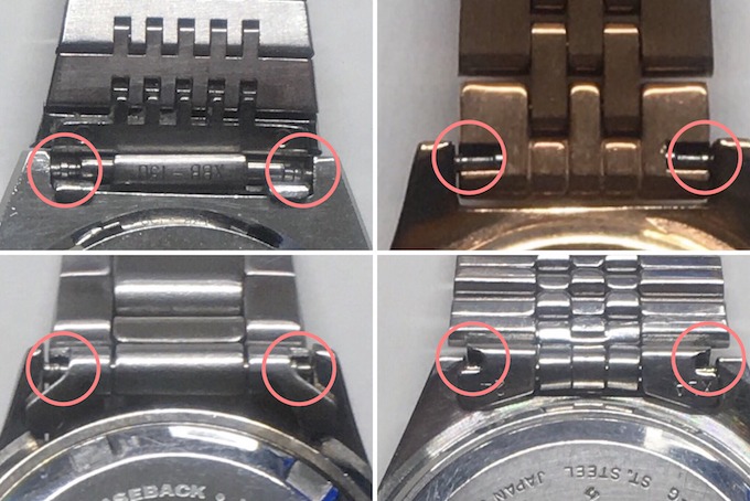 ベルト交換できない時計はバネ棒で見分ける