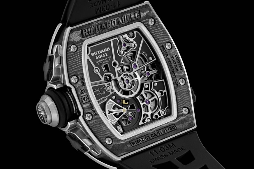 RM 62-01　TOURBILLON VIBRATING ALARMAIRBUS CORPORATE JETSの特徴