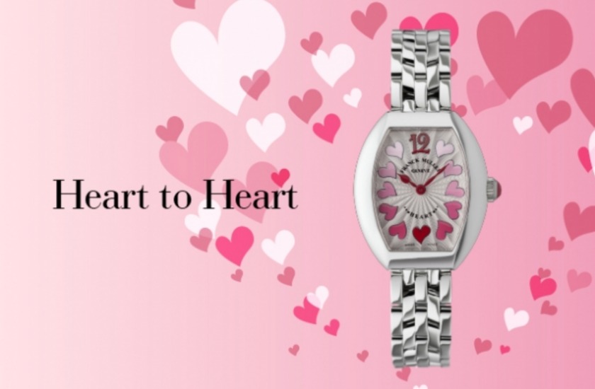 フランク・ミュラーのレディース腕時計はハートモデルが人気