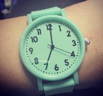 グリーンの時計