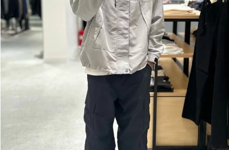 グレー系×オーバーサイズパンツ