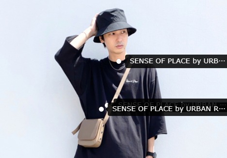 バケットハットとショルダーバッグの着こなし