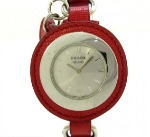 PRADA(プラダ) 腕時計 レディース レザーベゼル シルバー