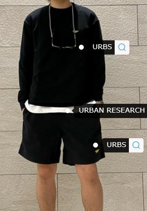 黒ラッシュガード×黒水着