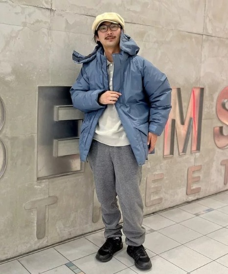 ブルー×グレースウェット