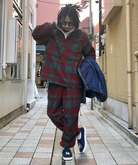 コーデ1：BEAMS OUTLET×セットアップ