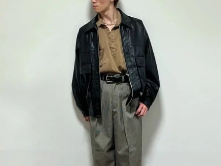 コーデ9：タックパンツと合わせる