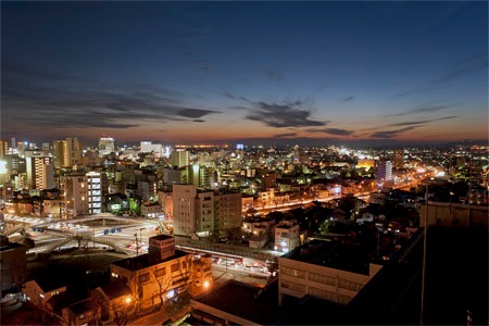豊橋市役所からの夜景