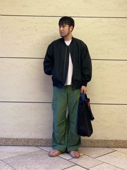 MA−1(黒)おしゃれコーデ④NANO universe