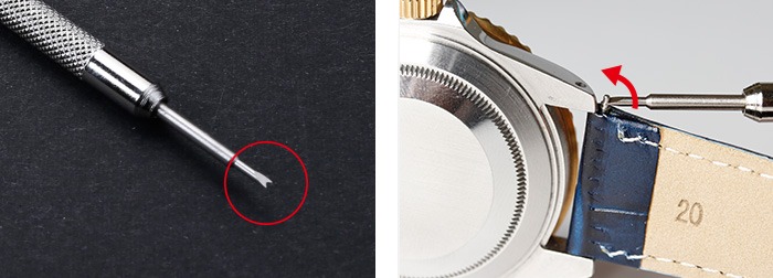 両方のラグ穴に挿し込む