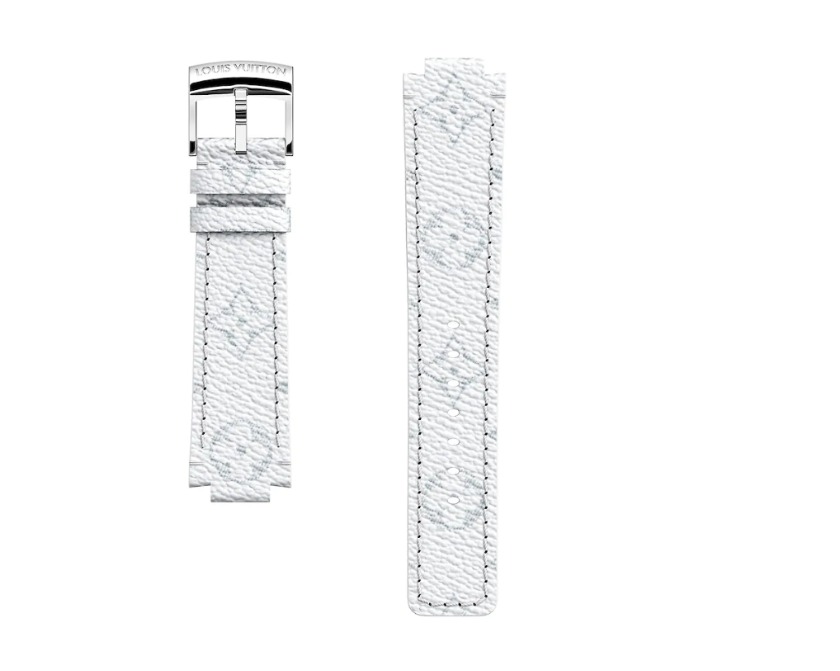 タンブール用 モノグラム・ホワイト キャンバス ストラップ L