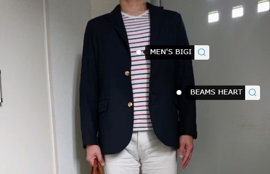 コーデ2：ネイビー×ボーダー