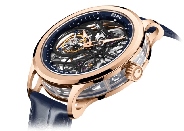 ②水晶ガラスの使用で側面もスケルトンに