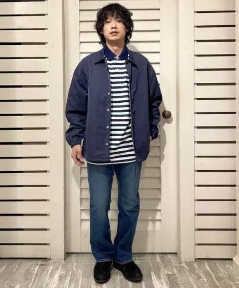 ネイビー×ボーダー