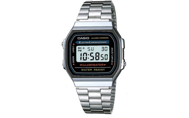 カシオイルミネーター A168WA-1YES シルバー