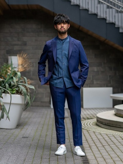 コーデ1：アンクル丈パンツ×ローカット