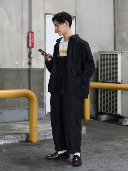 コーデ1：白Tシャツ＋サロペット