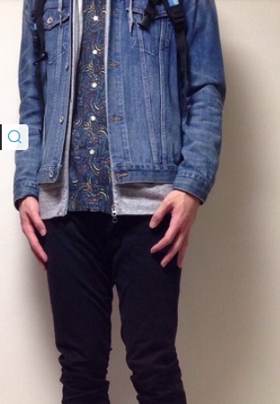 着こなし1：細身パンツ＋ドレスシューズ