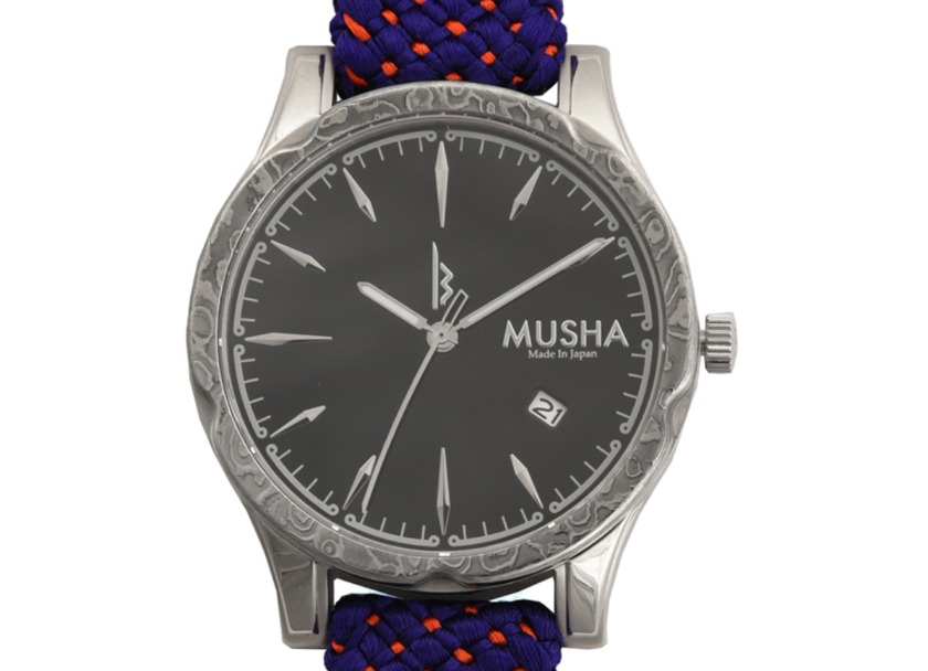 MUSHA(ムシャ)「Nobunaga」（黒文字盤✕組紐）