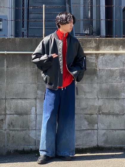 コーデ4：MA-1×レッドタートル