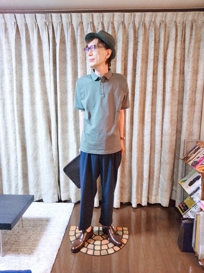 革靴（茶色）コーデ④三陽山長 ドレスシューズ