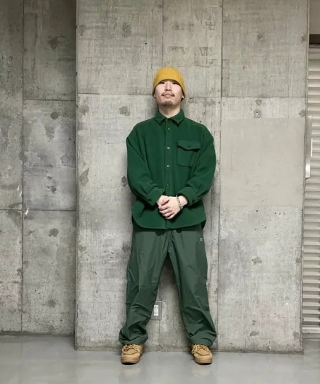 オールグリーンコーデ