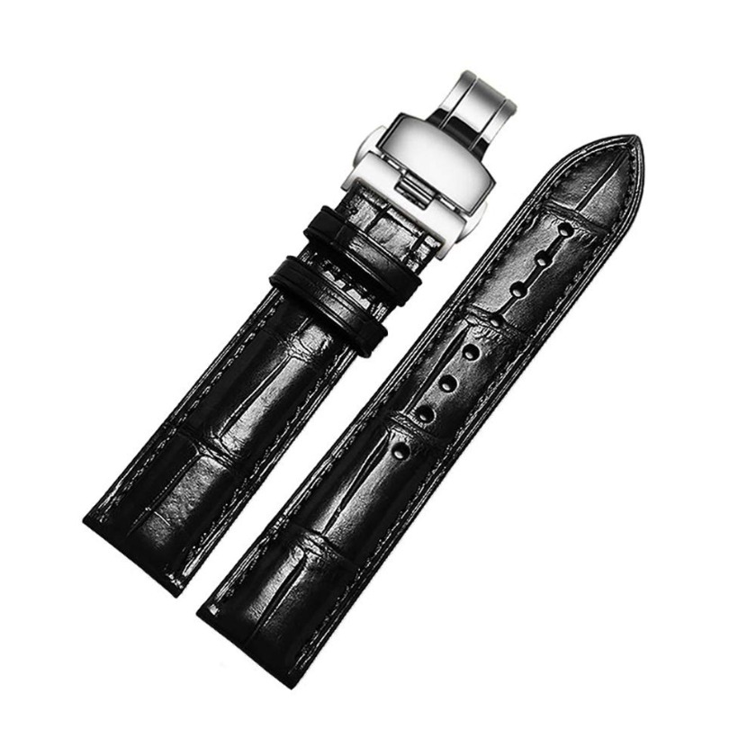 シンプルな黒革ベルト