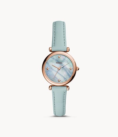 アクア レザーウォッチ