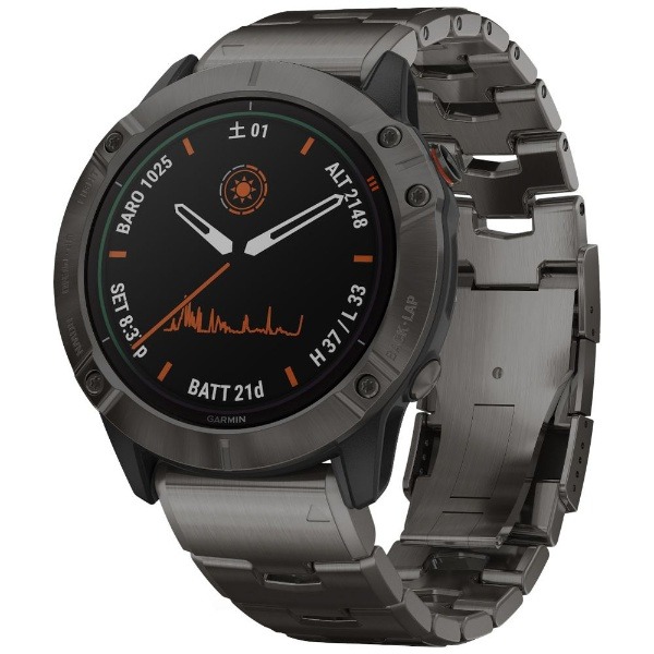 登山向きガーミン Ti Black DLC Titanium band